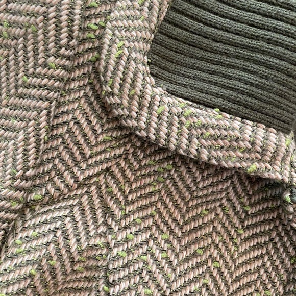 Tristan & Iseult coat, jacket Gray and Green with zipper in size S. Retro look - Picture 5 of 12